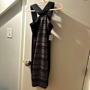 Black and pink cocktail dress